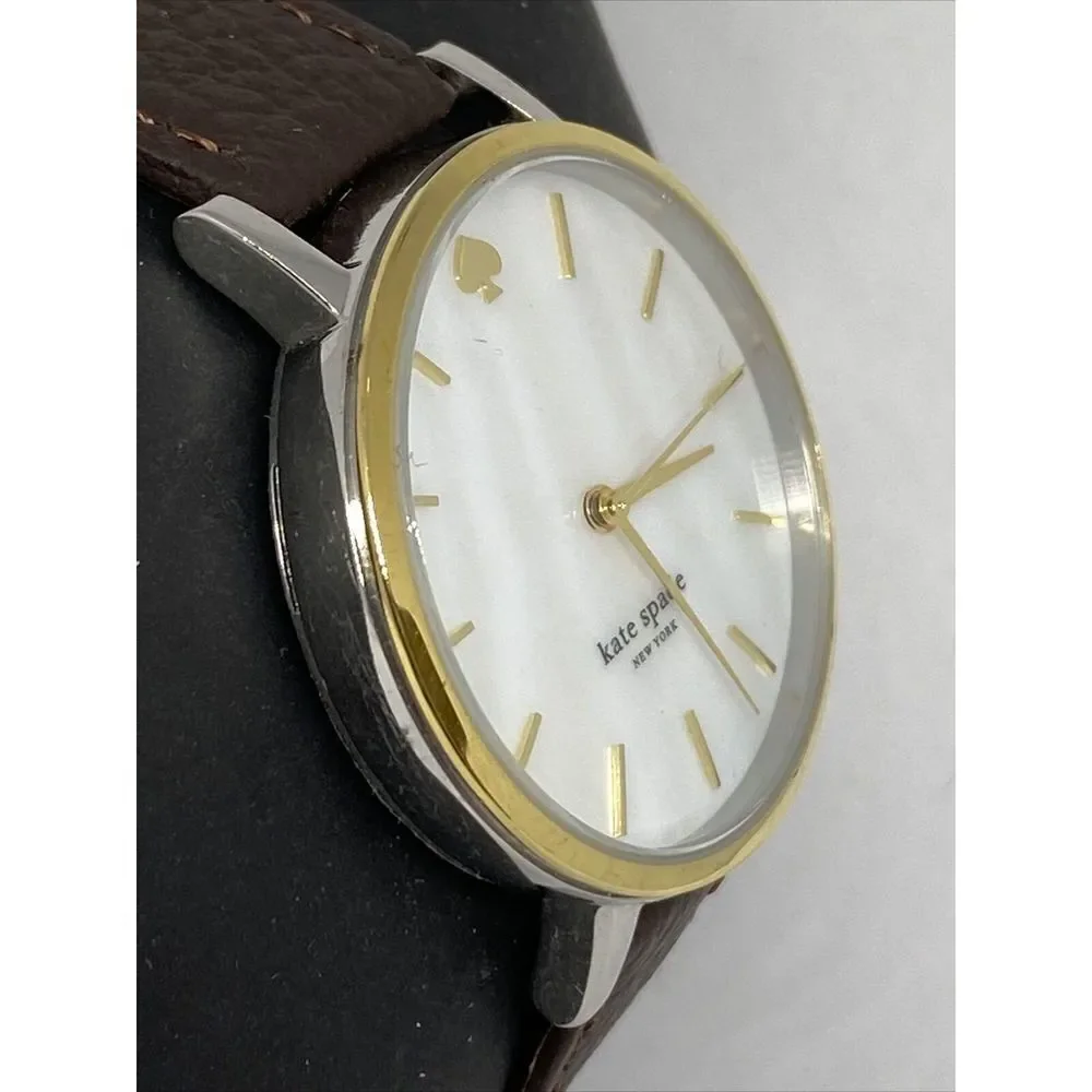 Kate Spade New York 0781 Women Brown Leather White Analog Dial Wrist Watch XX578